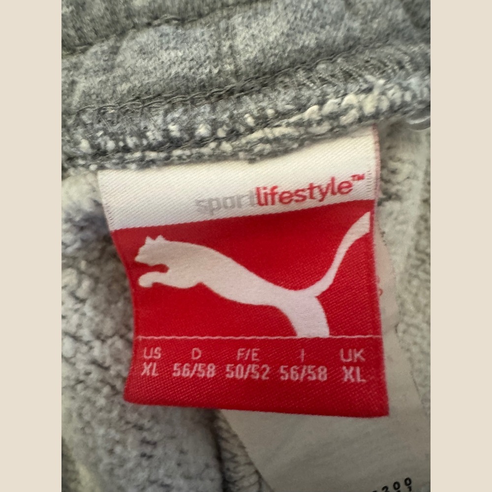 Puma Sweatpants‎ Mens XL Grey Sport Lifestyle Embroidered Logo Joggers